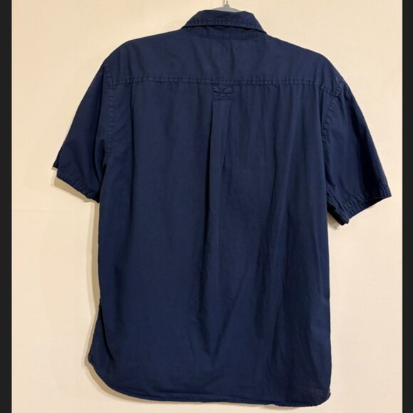 Sonoma Goods for Life Navy Short Sleeve Button-Down Shirt Men's Size L - Picture 2 of 4